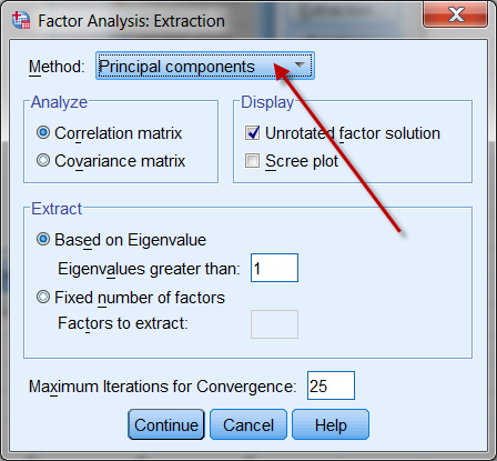 SPSS factor extraction